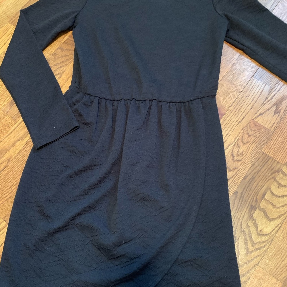 Black textured dress